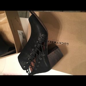 Lucky peep toe booties